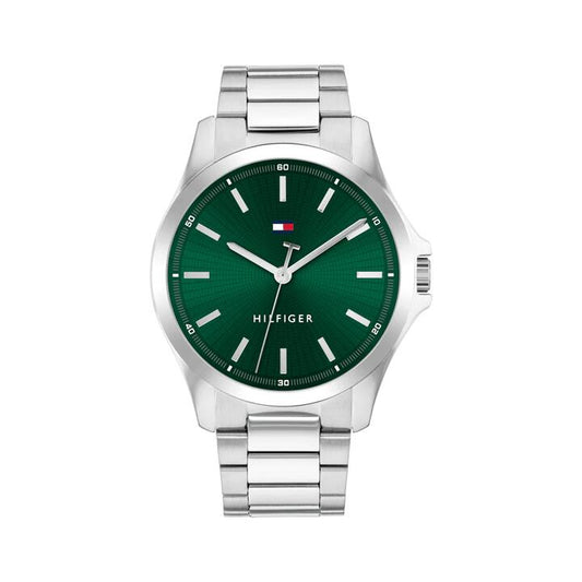Image of Watches. Productname: Tommy Hilfiger Dexter Stainless Steel Green Dial Men's Watch 1792088 in Watch colour by brand - Tommy Hilfiger