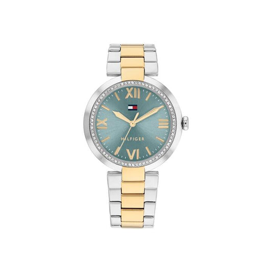 Image of Watches. Productname: Tommy Hilfiger Alice Two Tone Stainless Steel Light Blue Dial Women's Watch 1782680 in Watch colour by brand - Tommy Hilfiger
