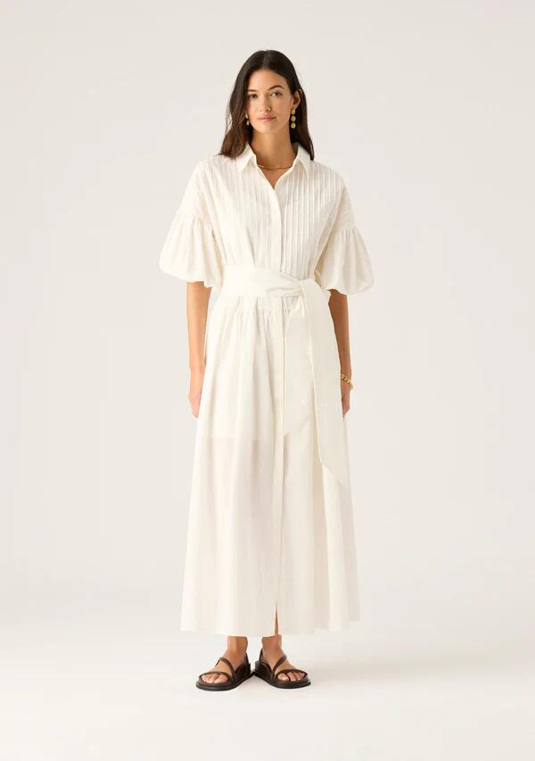 Image of Dresses. Productname: Aurelia Maxi Dress in Pearl colour by brand - MOS The Label