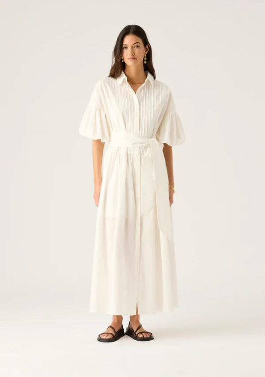 Image of Dresses. Productname: Aurelia Maxi Dress in Pearl colour by brand - MOS The Label