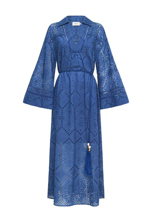 Image of Dresses. Productname: Filomena Maxi Dress in Midnight Blue colour by brand - MOS The Label