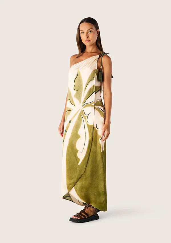 Image of Dresses. Productname: Lorena One Shoulder Dress | MOS The Label in Lorena Print colour by brand - MOS The Label