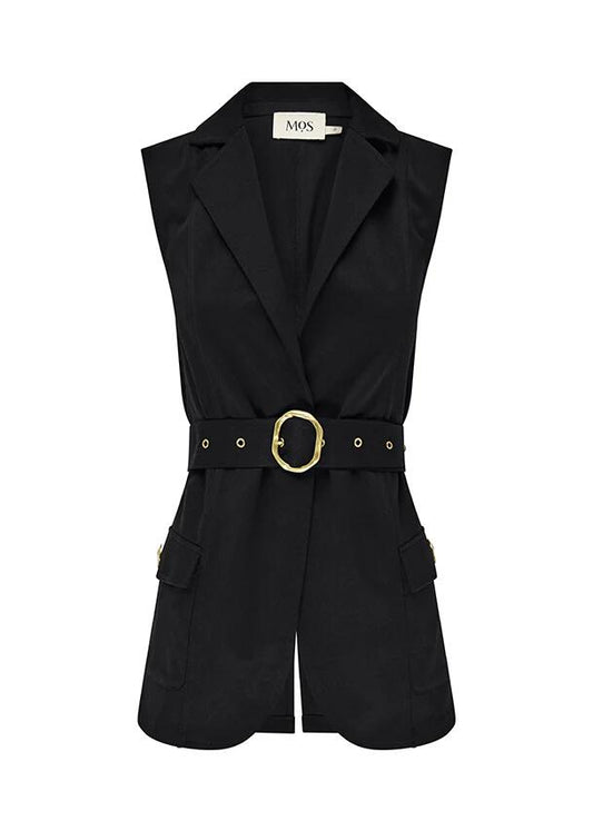 Image of Coats & Jackets. Productname: Carmelita Vest | MOS The Label in Black colour by brand - MOS The Label