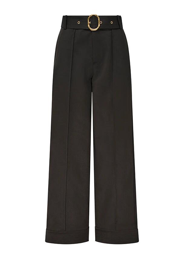 Image of a model wearing Pants. Productname: Carmelita Pants | MOS The Label in Black colour by brand - MOS The Label