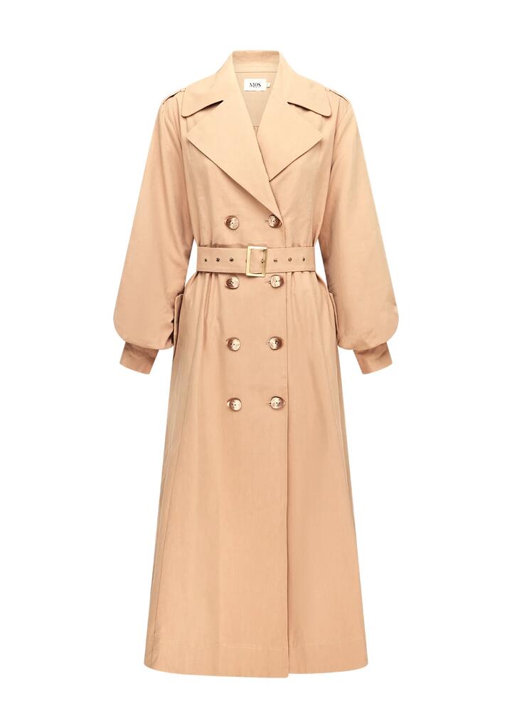 Image of a model wearing Outerwear. Productname: Arena Trench Coat | MOS The Label in Transcendent Pink colour by brand - MOS The Label