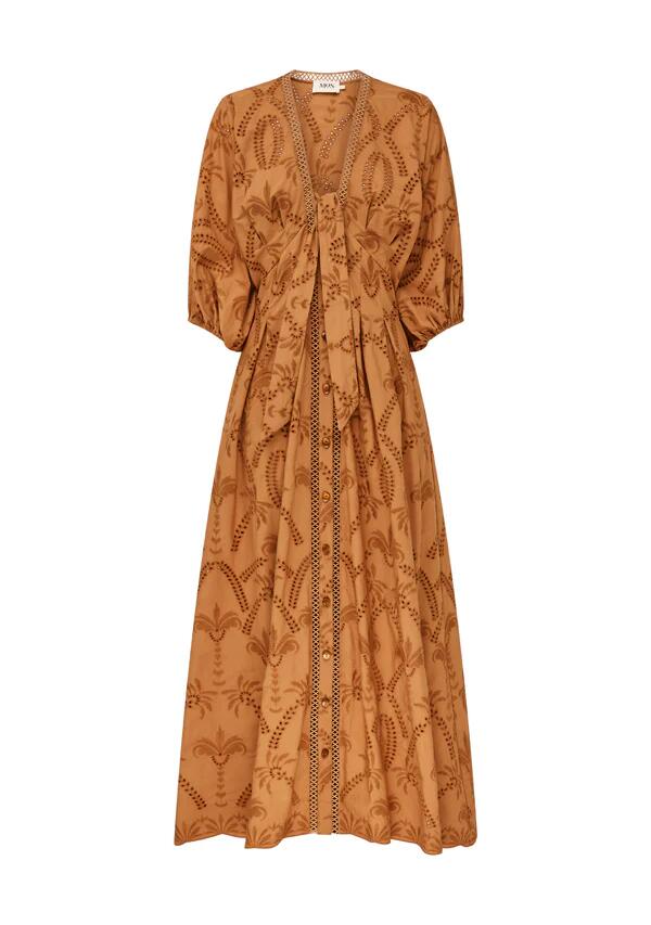 Image of Dresses. Productname: Alicia Midi Dress | MOS The Label in Nutshell colour by brand - MOS The Label