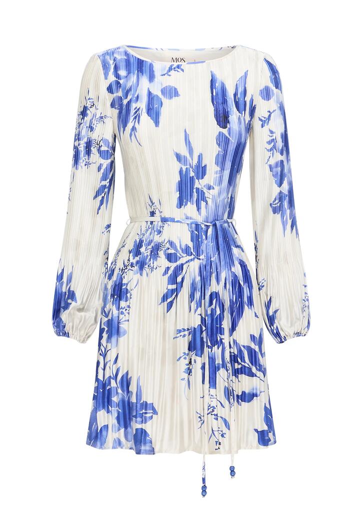 Image of Dresses. Productname: Isola Plisse Mini Dress | MOS The Label in Isola Print colour by brand - MOS The Label