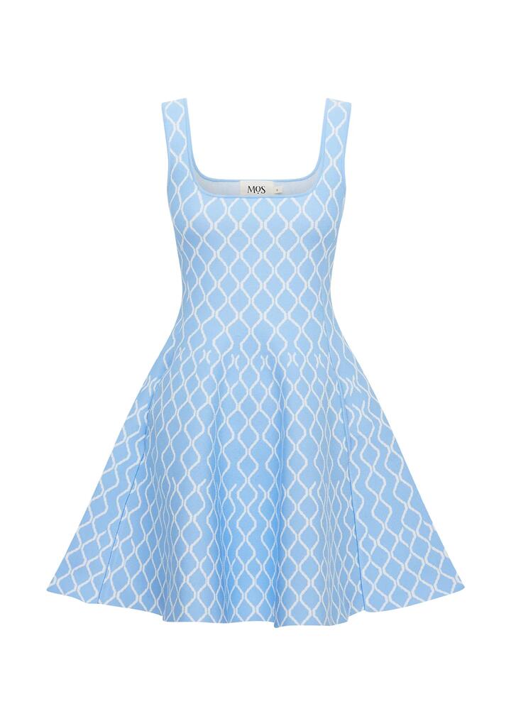 Image of Dresses. Productname: Tropea Knit Mini Dress | MOS The Label in Ice Blue colour by brand - MOS The Label