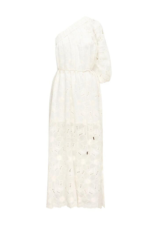 Image of Dresses. Productname: Loretta One Shoulder Dress | MOS The Label in Bright White colour by brand - MOS The Label