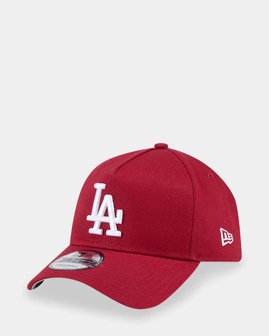 Image of Hats. Product name - New Era 9Forty A-Frame Los Angeles Dodgers Cap Dark Red in Dark Red colour by brand - New Era