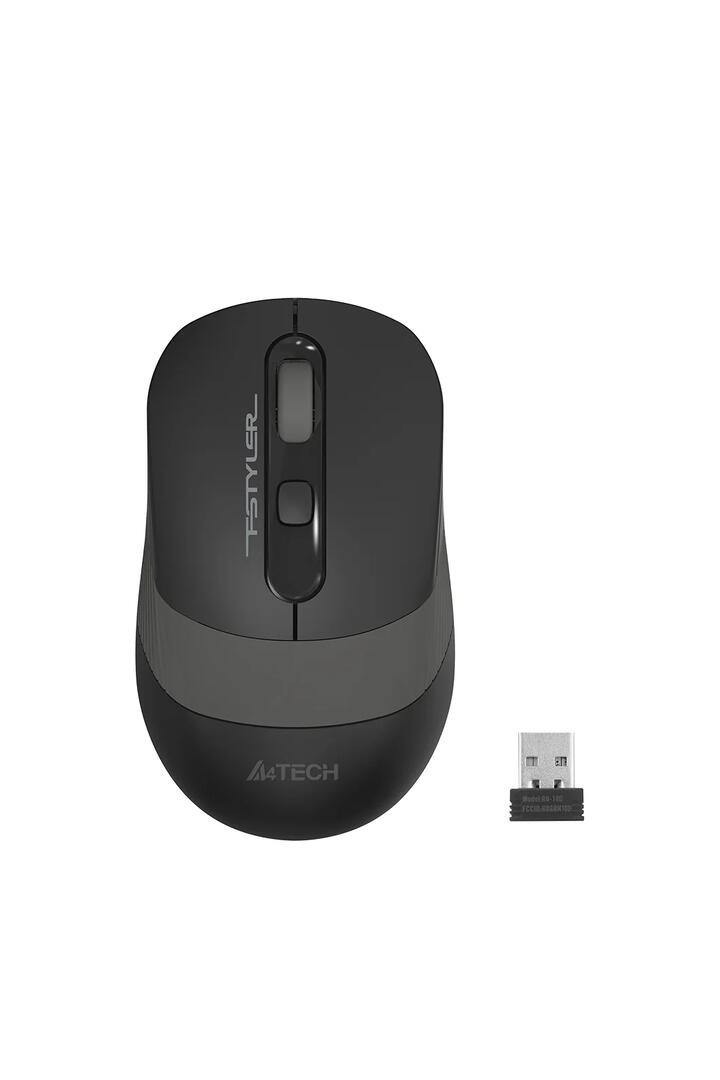 Image of Electronics Accessories. Productname: A4Tech FG10S Grey Silent Nano Receiver Wireless Mouse in Grey colour by brand - A4Tech