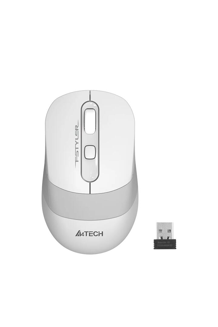 Image of Electronics Accessories. Productname: FG10S Silent Nano Receiver Mouse (White) in White colour by brand - A4Tech