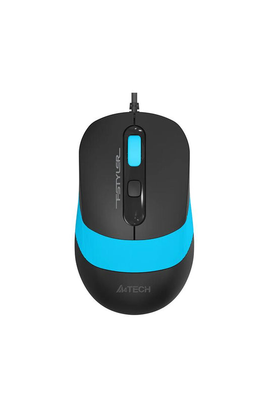 Image of Electronics Accessories. Productname: A4Tech FM10S Blue Silent Wired Office Mouse in Blue colour by brand - A4Tech