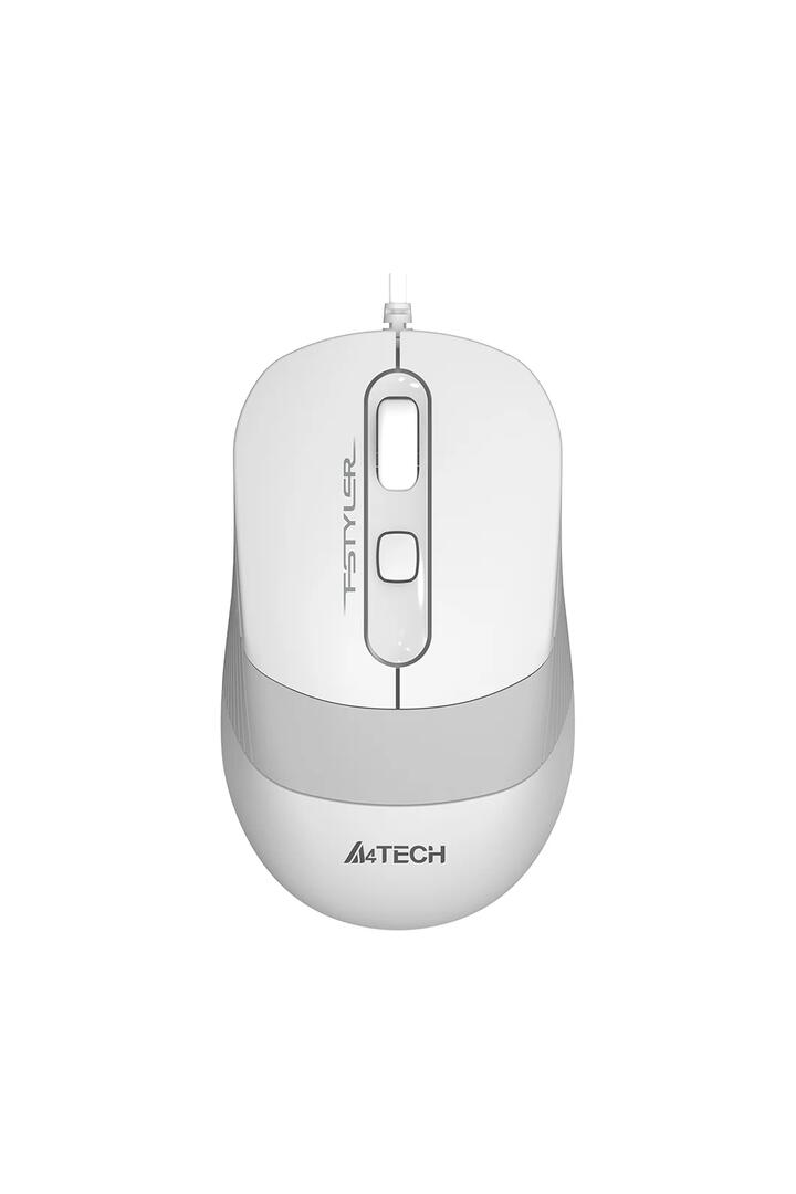 Image of Electronics Accessories. Productname: A4Tech FM10S White Silent Wired Office Mouse in White colour by brand - A4Tech