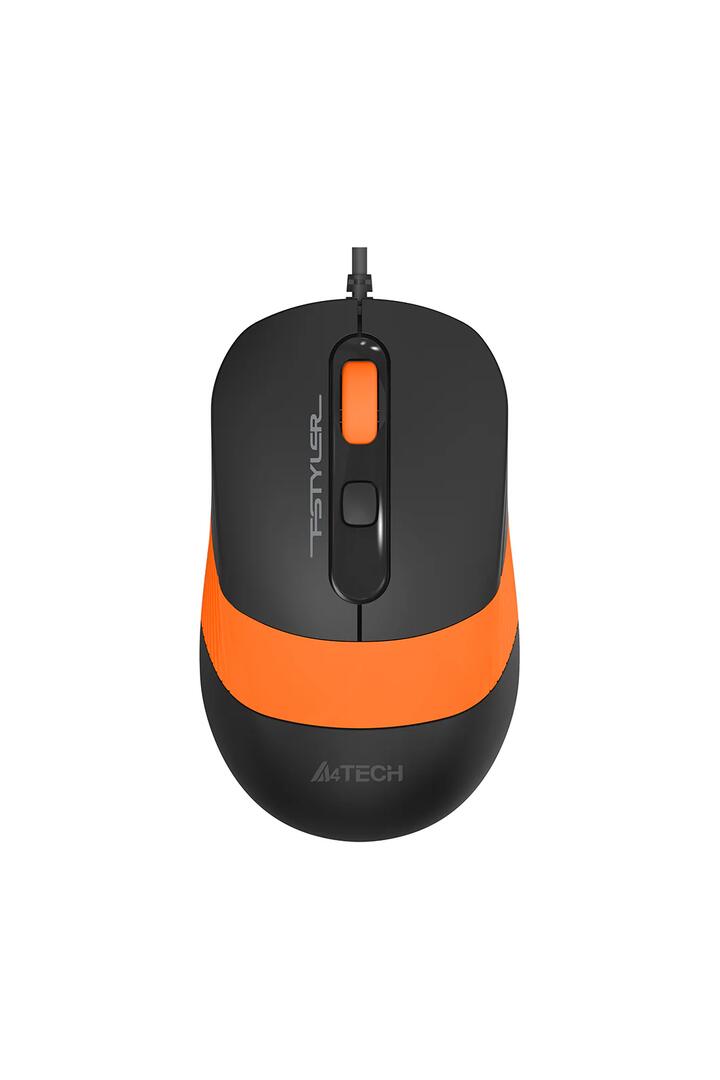 Image of Electronics Accessories. Productname: A4Tech FM10S Orange Silent Wired Office Mouse in Orange colour by brand - A4Tech