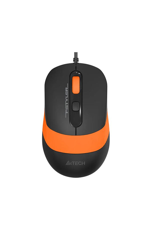 Image of Electronics Accessories. Productname: A4Tech FM10S Orange Silent Wired Office Mouse in Orange colour by brand - A4Tech