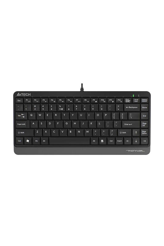Image of Electronics Accessories. Productname: A4Tech FK11 Grey Compact Wired Keyboard in Grey colour by brand - A4Tech