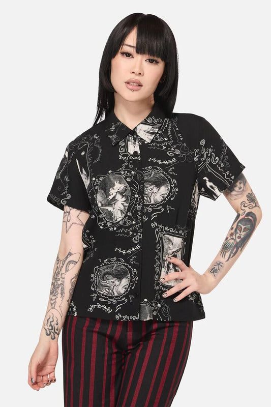 Image of Blouses. Productname: Holy Thursday Repeat Blouse in Black colour by brand - Black Friday