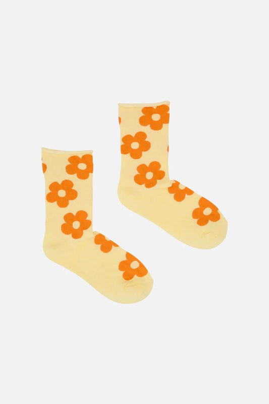 Image of Socks. Productname: Daisy Socks in Lemon colour by brand - Princess Highway