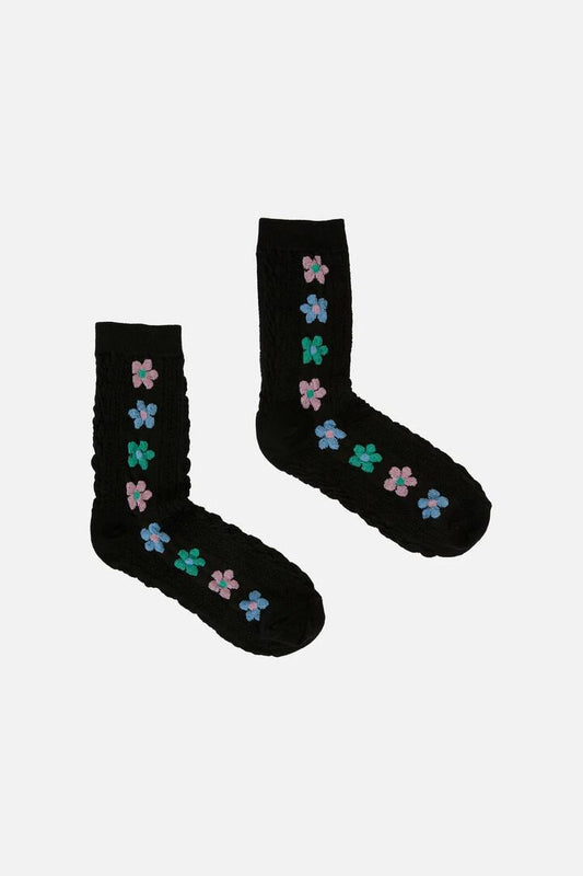 Image of Jewelry. Productname: Black Flower Chain Sock in Black colour by brand - Princess Highway