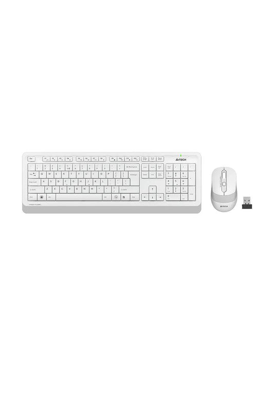 Image of Electronics Accessories. Productname: A4Tech FG1010S White Silent Wireless Keyboard & Mouse Combo in White colour by brand - A4Tech