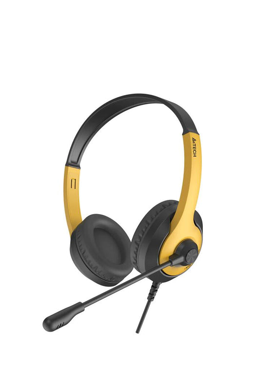 Image of Electronics Accessories. Productname: A4Tech FH100U Bumblebee On-Ear USB Stereo Wired Headset in Bumblebee colour by brand - A4Tech