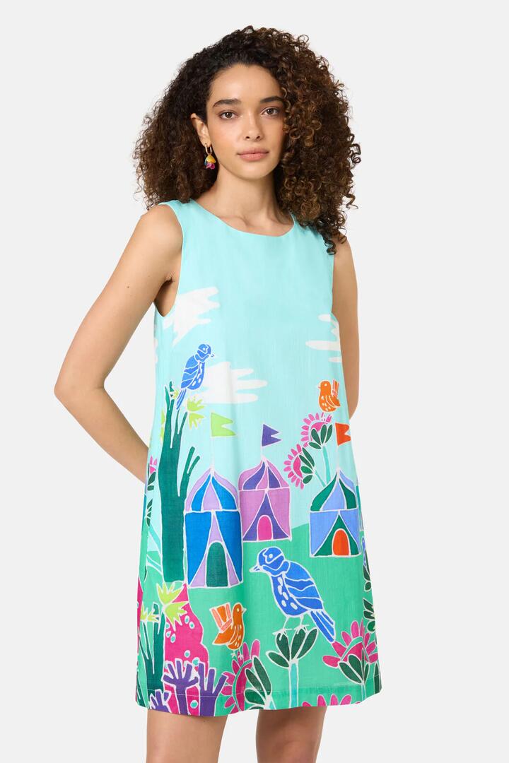 Image of Dresses. Product name - Caravan Holiday Shift Dress in Print colour by brand - Gorman