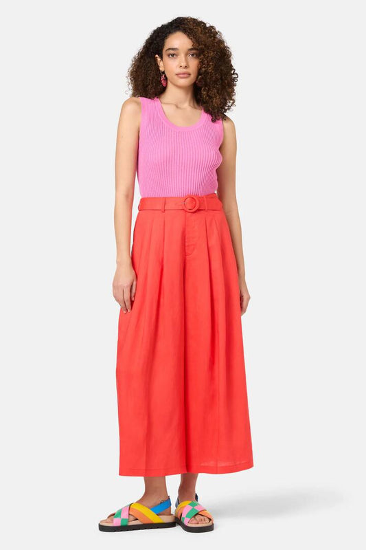 Image of a model wearing Skirts. Productname: Liana Skort in Red colour by brand - Gorman