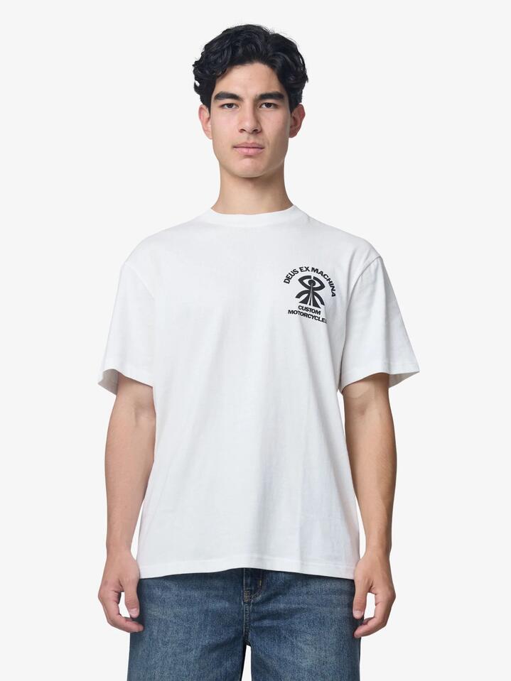 Image of T-Shirts. Productname: Deus Eyes On The Prize Tee in Vintage White colour by brand - Deus