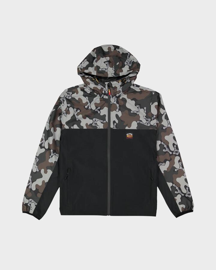 Image of a model wearing Outerwear. Productname: billabong Mens Otis Spray Waterproof Jacket Black - in Black colour by brand - Billabong