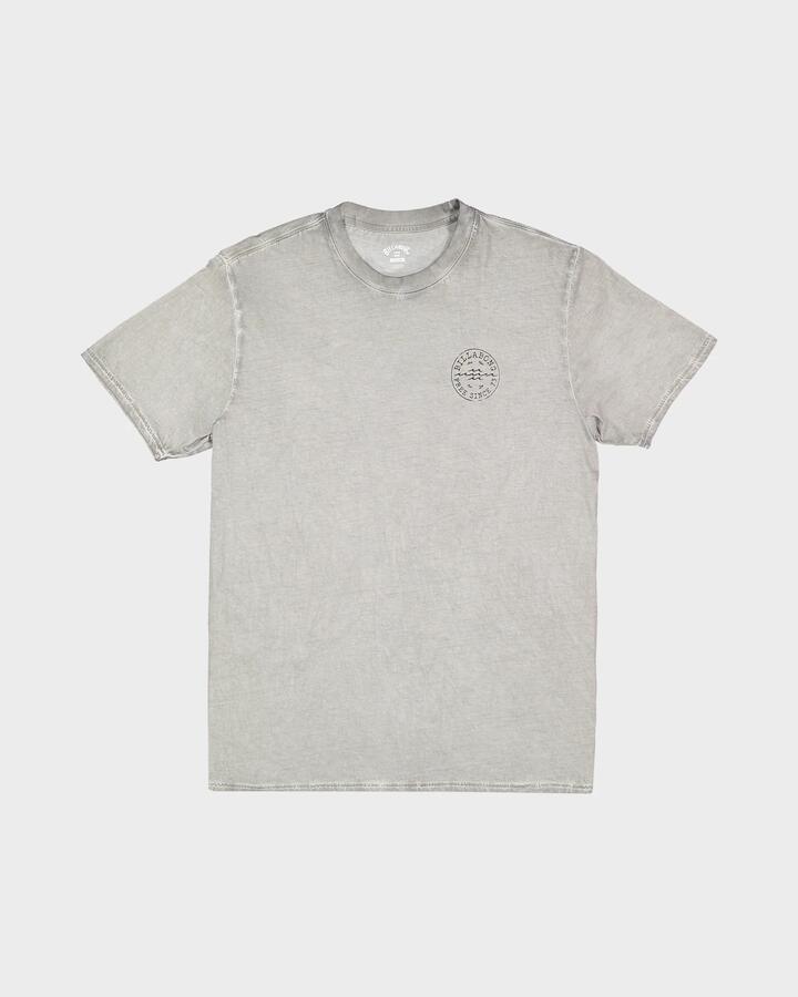 Image of a model wearing Tops. Productname: billabong Mens Big Wave Daz T-Shirt Alloy - in Alloy colour by brand - Billabong