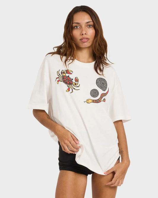 Image of T-Shirts. Product name - Billabong Womens Otis Estuary T-Shirt Salt Crystal in Salt Crystal colour by brand - Billabong