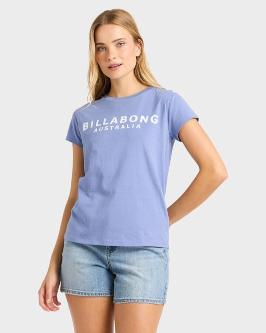 Image of T-Shirts. Product name - Billabong Womens Society T-Shirt Washed Blue in Washed Blue colour by brand - Billabong