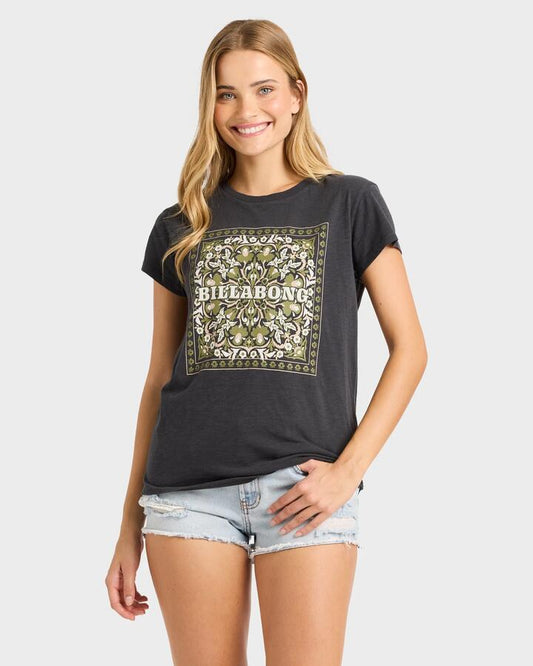 Image of T-Shirts. Product name - Billabong Womens Formula Tee T-Shirt Off Black in Off Black colour by brand - Billabong