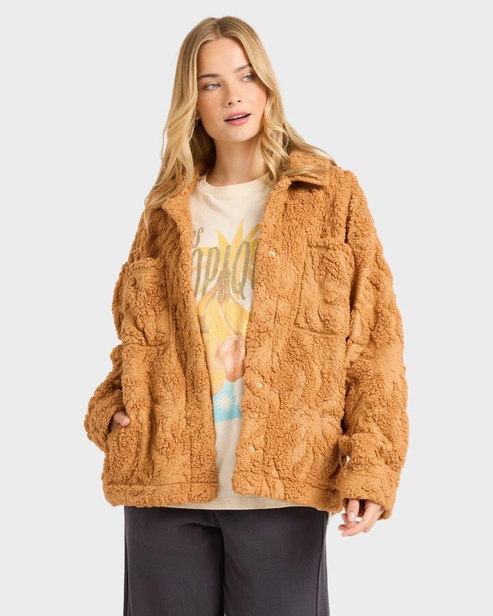 Image of Accessories. Product name - Billabong Womens Sundown Sherpa Camel in Camel colour by brand - Billabong