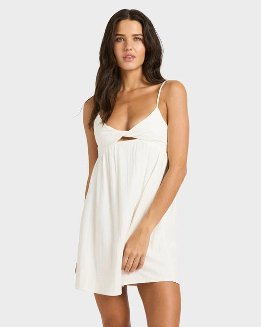 Image of Dresses. Productname: billabong - Womens In A Twist Mini Dress - Salt Crystal - in Salt Crystal colour by brand - billabong