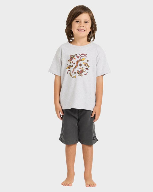 Image of T-Shirts. Productname: billabong Toddlers Otis Estu T-Shirt Light Grey Heather - in Light Grey Heather colour by brand - Billabong