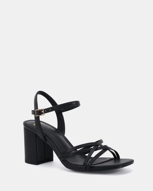 Image of Heels. Productname: Nirella: Black - Women's Strappy - High Heel in Black colour by brand - Novo