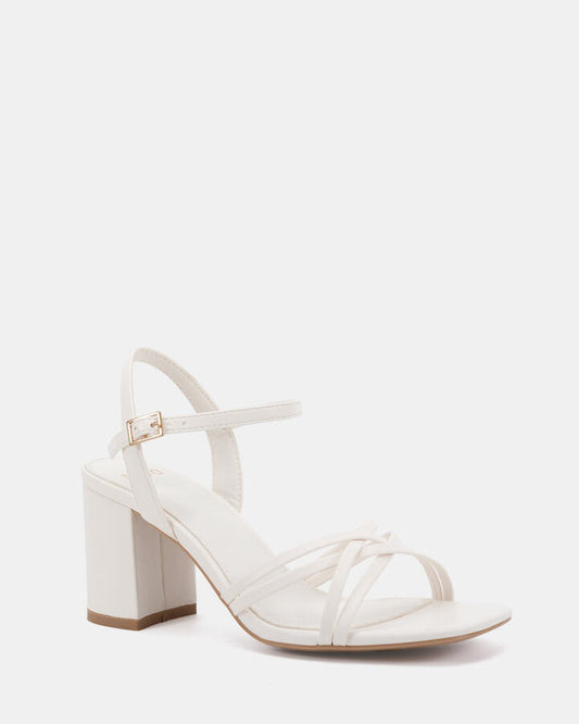 Image of Heels. Productname: Nirella: White - Women's Strappy - High Heel in Multi colour by brand - Novo