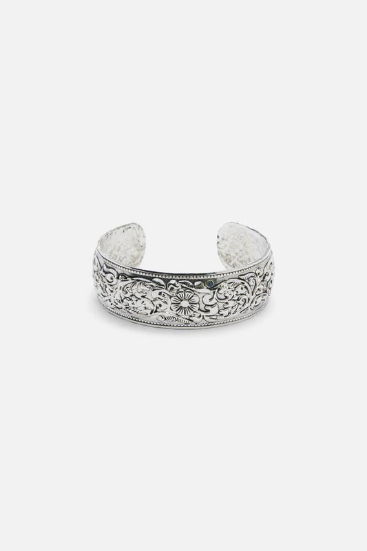 Image of Bracelets. Productname: Floral Cuff Bracelet in Silver colour by brand - Princess Highway
