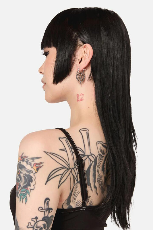 Image of Earrings. Productname: Gothic Statement Earrings in Silver colour by brand - Black Friday