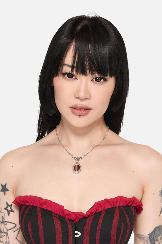 Image of Necklaces. Productname: Pretty Purple Charm Necklace in Silver colour by brand - Black Friday