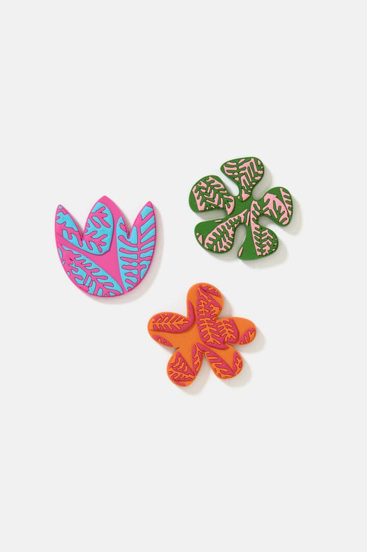 Image of Decor. Product name - Lola's House Magnet Setx3 in Print colour by brand - Gorman