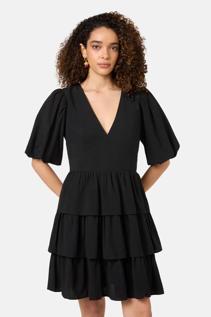Image of Dresses. Productname: Party People Ruffle Dress in Black colour by brand - Gorman