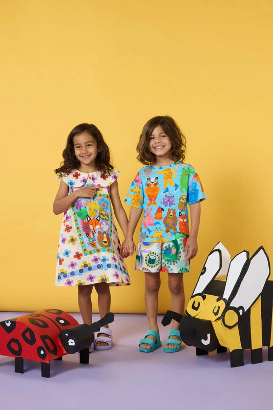 Image of Dresses. Product name - Happy Guys Kids Dress in Multi colour by brand - Gorman