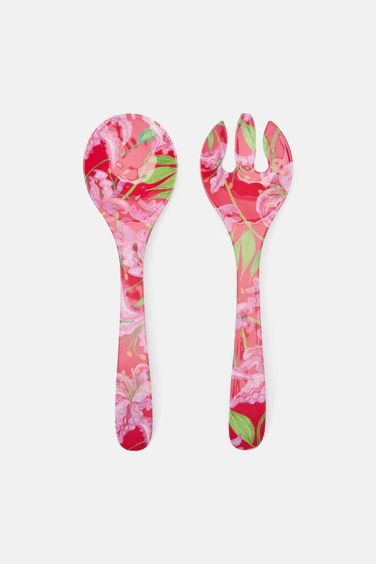 Image of Kitchen & Dining. Productname: Pop Lily Salad Servers in Print colour by brand - Gorman