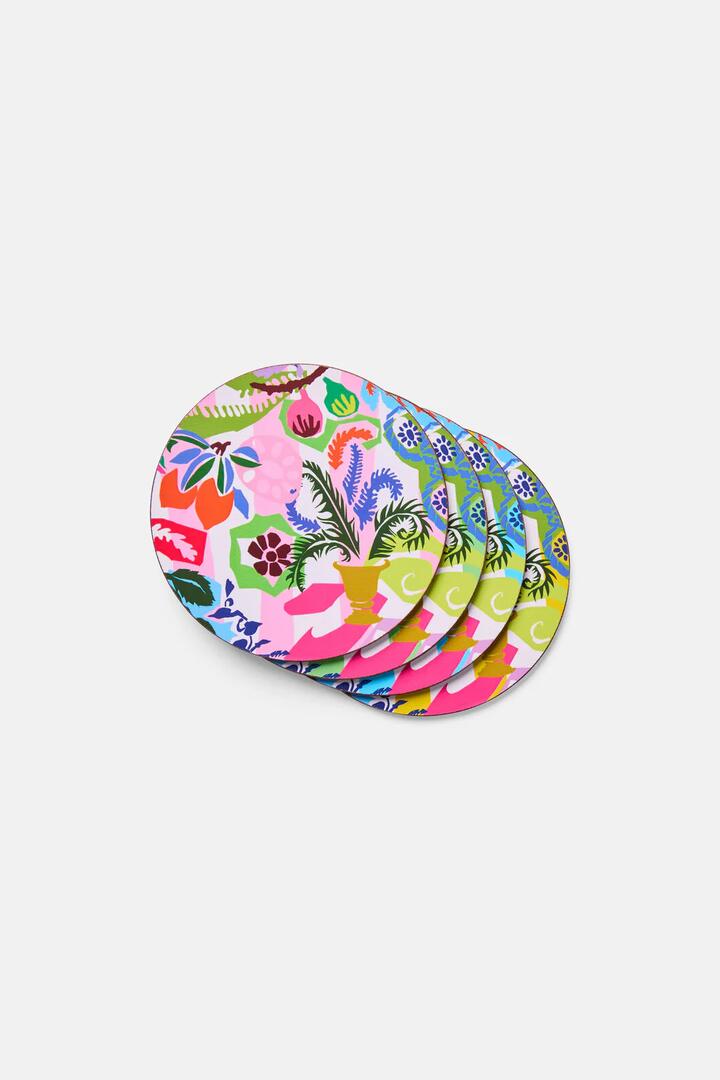 Image of Kitchen & Dining. Productname: Garden Fiesta Coaster Set 4 in Print colour by brand - Gorman
