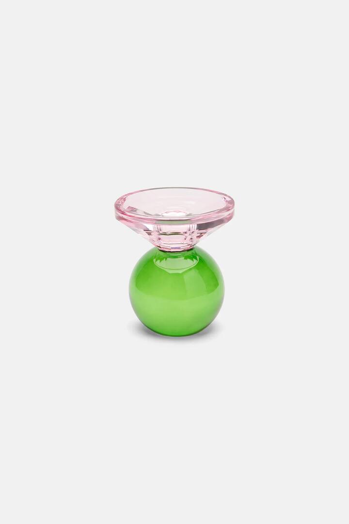 Image of Kitchen & Dining. Productname: Geo Cut Glass CandleHolderWide in Multi colour by brand - Gorman