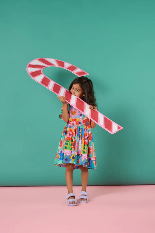 Image of Dresses. Product name - Folksy Floral Kids Dress in Multi colour by brand - Gorman