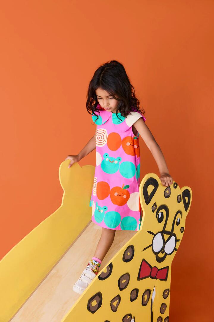 Image of Dresses. Product name - Spot Face Kids Dress in Pink colour by brand - Gorman